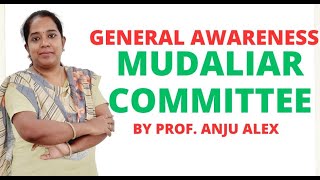 Mudaliar Committee II General Awareness II Community Health Officer Examination II CHO II [upl. by Gerhardine]