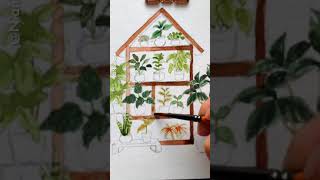 Lets Paint a Tropical Plant Shelf [upl. by Eybba]