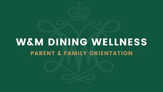 WampM Dining Wellness [upl. by Fates]