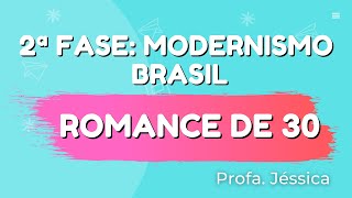 LITERATURA ROMANCE DE 30  MODERNISMO BRASIL [upl. by Heinrik]