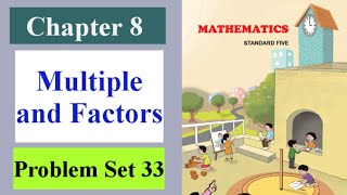 Multiples and Factors class 5 Problem Set 32  Maths Chapter 8  State Board Maharashtra [upl. by Nyleahs]