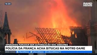 Polícia da França acha bitucas na NotreDame [upl. by Ianaj217]