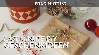 Last Minute Geschenke zum selber machen  4 DIY Ideen 🎄🎅🎁 [upl. by Ahsiek]