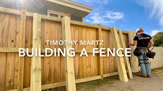 INSTALLING DOG EAR FENCE PICKETS  ASMR [upl. by Brittne]