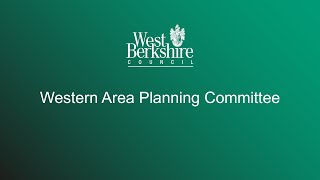 Western Area Planning Committee  Thursday 3rd October2024 [upl. by Revned]