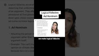 Lesson 151 Logical Fallacy  Ad Hominem [upl. by Adeline968]