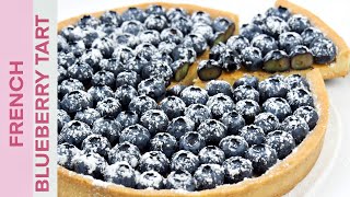 French blueberry tart recipe  plantbasedrecipes [upl. by Eiryt]