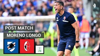 SampdoriaBari  Serie BKT 202425  Intervista post match di Moreno Longo [upl. by Gambell]