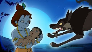 Krishna The Great  भेड़िये का हमला  Cartoons for Kids in Hindi  Adventure Videos [upl. by Yahska]