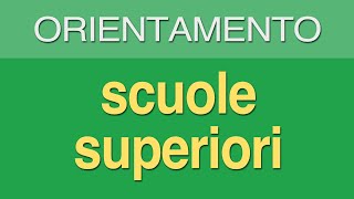 Orientamento scolastico il sistema di istruzione superiore [upl. by Fionnula]