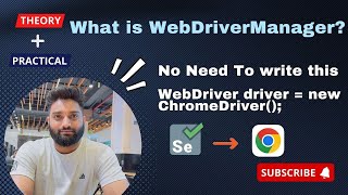 WebDriverManager  No Need to write this WebDriver driver  new ChromeDriver  selenium java [upl. by Anyd]