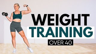 30 Minute Weight Training Workout Over 40  female [upl. by Anreval]