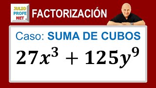 Caso 7 de factorización suma de cubos Ejercicio 1 [upl. by Ruddy]