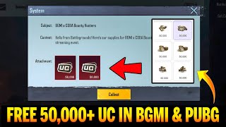 😍FREE 50000 UC IN BGMI  FREE UNLIMITED UC TRICK IN BGMI ​⁠​⁠amp PUBG MOBILE  ParasOfficial [upl. by Edora]