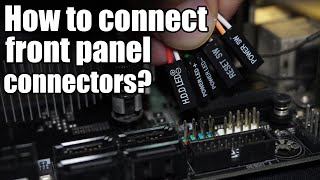 How to connect front panel connectors to the motherboard fpanel header [upl. by Humfried]