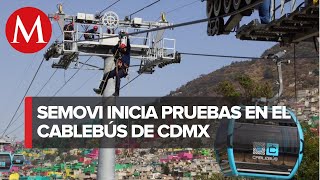 Cablebús línea 1 inicia pruebas de protocolos de protección civil [upl. by Alimat]