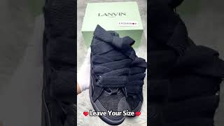 2024 Christmas Gift Real VS Fake Lanvin Triple Black Curb sneakers unboxing [upl. by Ainav192]