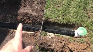 Installing a downspout drain [upl. by Bonner]