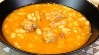 Alubias con panceta y costillas en Thermomix SÚPER BUENAS [upl. by Osnola]