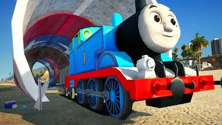 Thomas The Train Stunts in GTA 5 [upl. by Htiduj]