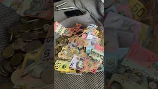 Opening money tin cash fyp subscribe for good luck australia [upl. by Ayik]