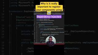 Why is it important to register your components using dependency injection  shorts coding csharp [upl. by Bauske72]