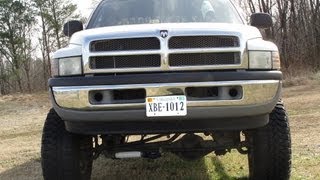 DODGE RAM 4X4 JACKED LIFTED 360 RAM V8 MUD BOGGERS LIFT KIT OFFROAD RAM TUFF [upl. by Elahcim]