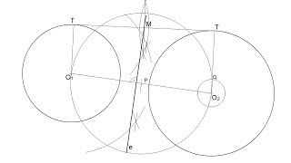Eje radical de dos circunferencias exteriores [upl. by Bard733]