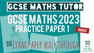 GCSE Maths Predicted Paper 1 Friday 19th May 2023  Higher  Exam Walkthrough  Edexcel AQA [upl. by Kcirdnekal]