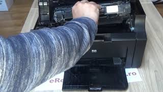 Replacing a Print Cartridge HP LaserJet Pro M1132  M1212nf CE285A [upl. by Drofla283]