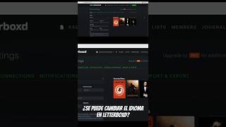 ¿Se puede cambiar de idioma en Letterboxd [upl. by Silvester]