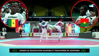 Qualifications JO de Paris Taekwondo  Mansour Lô Sénégal vs Ibrahim Maïga Burkina [upl. by Aihsenad703]