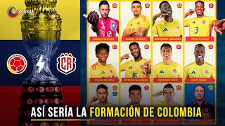 Posible titular de Colombia para enfrentar a Costa Rica fecha 2 de la fase de grupos en Copa Améric [upl. by Keraj]