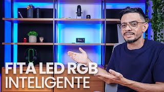 ✨COLOQUEI uma FITA LED INTELIGENTE na minha Estante  Ficou INCRÍVEL  Alexa e Google Home [upl. by Wolff565]