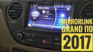 How to Mirrorlink your Android phone to car Hyundai Grand i10 2017 [upl. by Lemkul]