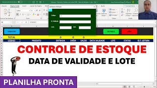 Controle de Estoque Excel por Data de Validade e Lote  Planilha Pronta [upl. by Arawaj357]