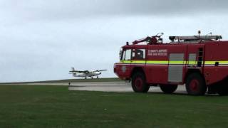 Skybus at StMarys Airport Isles of Scilly [upl. by Stein322]