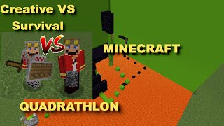 Minecraft Quadrathlon CREATIVE VS SURVIVAL Folge 1 [upl. by Inman]