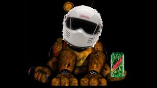 Golden Freddy in a NASCAR racing tournament Golden Freddy Reverse Jumpscare EARRAPE [upl. by Siraval]