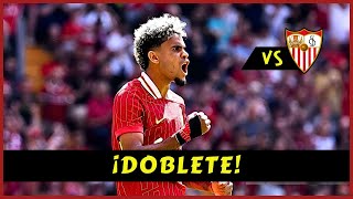 Así fue el partido de LUIS DÍAZ hoy vs ꜱᴇᴠɪʟʟᴀ DOBLETE [upl. by Monroy]