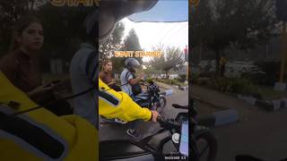 Girl reaction in traffic bikerider [upl. by Layod344]