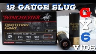 12 Gauge Deer Slug vs Ballistic GelGY6 Ballistic Test 6 [upl. by Clotilde451]