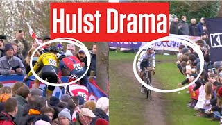 Mathieu Van Der Poel Spitting Tom Pidcock Headbutting In World Cup [upl. by Ennaxxor]