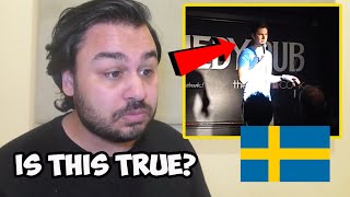 British Reaction To Fredrik Andersson at the Comedy Pub London Swedish Comedian [upl. by Nodnyl]