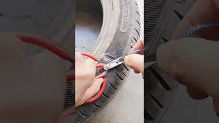 Damage tire repairing process Goodtools and machinery make work easy [upl. by Laverne]