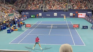 Jannik Sinner vs Grigor Dimitrov Miami Court Level View 3R Highlights 4K 60fps [upl. by Aniweta]