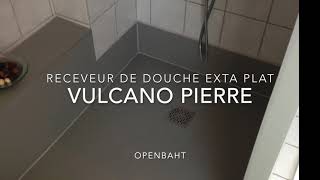 Receveur de douche Extra plat recoupable résine écologique Acrystone®  VULCANO [upl. by Wier]