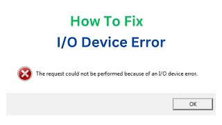 The request could not be performed because of an io device error [upl. by Wolk550]