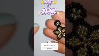 Aretes 🌟 En Mostacilla aretes mostacillas tutorial pasoapaso [upl. by Eaton45]