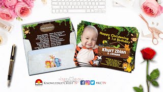 DIY Invitation Ideas Safari Invitation for Christening amp Birthday  KCTV Designs [upl. by Helas]